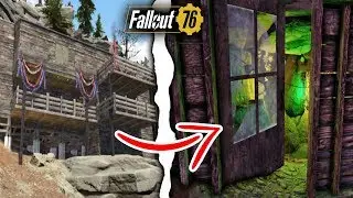 The Cliffside Resort With Secret Party Cave! (Fallout 76 Creative Camps)