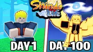 Spending 100 Days as NARUTO in Shindo Life…