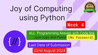 NPTEL The Joy of Computing using python week 4 ALL 3 programming assignment answer with link of code