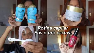 rotina capilar pós escova, escovei novamente