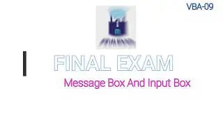 vba 09 Msgbox and Input box