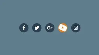 Awesome Social Media Buttons Hover Only HTML & CSS