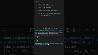 Zip function in python 
