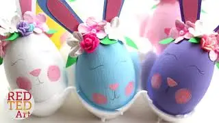 Easter Bunny Eggs - Flower Bunny DIY Eggs - Egg Decorating