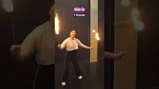 Valkyrae attends a fire breathing class