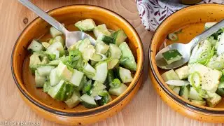 Addicting Avocado Cucumber Salad Recipe - Eat Simple Food