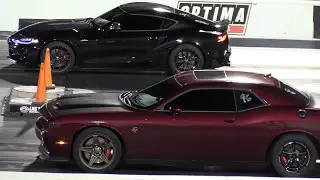 Hellcat Redeye vs Toyota Supra - drag racing