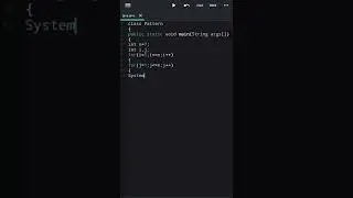 Pattern Programs In java.  #java  #pattern_program  #shorts 🔥