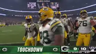 AJ Dillon 5 Yard Touchdown Run | Packers vs Raiders