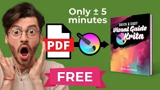 How to convert PDF to 3D book mockup for free with Krita