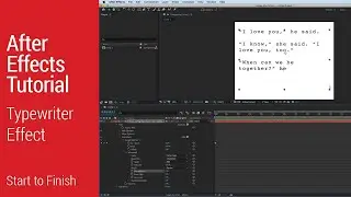 After Effects Tutorial  - Typewriter Effect