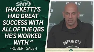 Robert Saleh on hiring Nathaniel Hackett as offensive coordinator | Jets News Conference | SNY