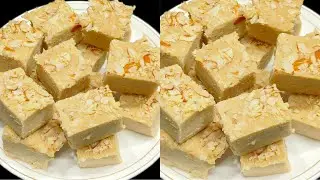 no mawa no khoya no milk powder | only 4 ingredients | aate ki barfi | wheat flour sweet recipes |