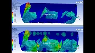 Sloshing Inside a Flexible Tank with Baffles using SPH Water - ANSYS WB Explicit Dynamics