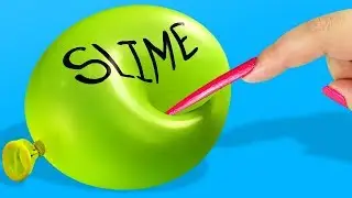 Making slime with EXTREME long nails