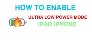 How to enable ULTRA LOW POWER Mode for iPad iPhone Using Shortcuts