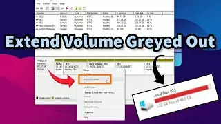 Fix Extend Volume Option Greyed Out In Windows 10 | Extend C Drive