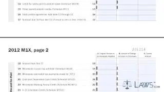 Form M1X Amended Minnesota Income Tax