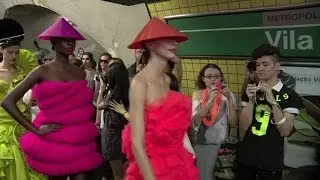 Moda en el metro de Sao Paulo