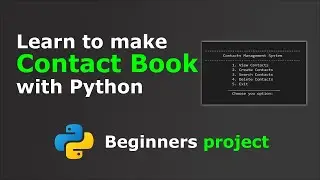 Contact management system project for beginners using Python