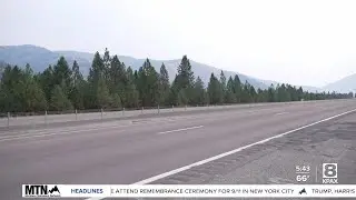 Montana Department of Transporation being construction on median cables on I-90