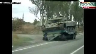 Подбитый Украинский танк АТО
