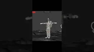 Astronaut 3d rendering in reconn 4d Mobile app #pandapixels #reconn4d