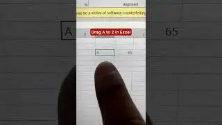 A to Z Alphabet Drag Formula in Excel ✅ #advanceexcel #excel #exceltech #businessexcel #exceltips