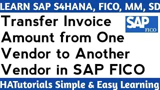 Real Time Issue | Transfer Invoice Amount from one Vendor to Another Vendor in SAP FICO