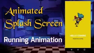 Ninja Running Animated Splash Screen || Drawable Animation