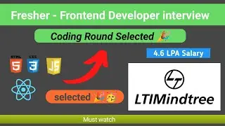 Frontend developer interview 2024 | @procodrr | ReactJS fresher interview questions | selected 🎉