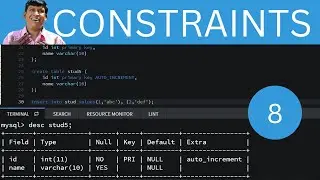 Constraints in SQL - NOT NULL | PRIMARY KEY | AUTO_INCREMENT in MySQL