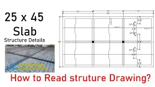 25 x 45 Steel Structure Design for Slab  | How to Read Structure Drawing ?