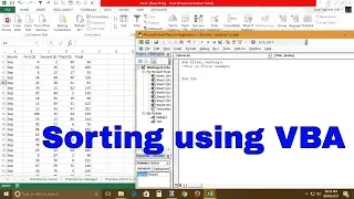 Sorting using VBA in EXCEL