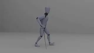 Buster Walking With Cane (Autodesk Maya Animation)