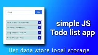 javascript project for beginners javascript todo list app beginners project ideas in English