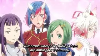 Benimaru being popular among the girls in Tempest | Slime Tensei season 3 ep 16 (ep 64)