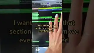 How to quickly delete and than move over a section in Logic Pro
