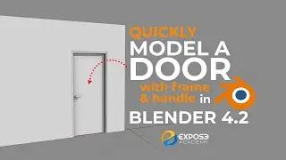 Quickly model a door and its handle in Blender 4.2