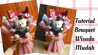 DIY Bouquet Wisuda Mewah| Kreasi Bucket Wisuda | Boneka Wisuda