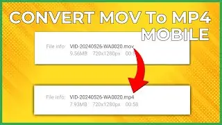 How To Convert MOV Files To MP4 For Free | Convert MOV To MP4 (MOBILE)