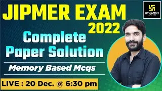 JIPMER 2022 Exam Paper Solution | Check Your Answer | Nursing Officer | 18 Dec . Exam Paper