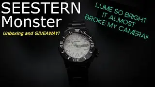 GIVEAWAY!! Seestern Seiko Monster Homage Automatic Dive watch Seiko Monster Homage Fully Lumed Dial