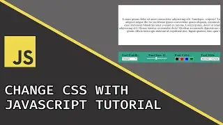 Change CSS Styles with JavaScript | Javascript Beginner Project Tutorial (DOM)