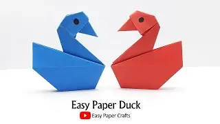 How to Make an Origami Duck Step by Step | Origami Duck Easy | Easy Paper Crafts Without Glue