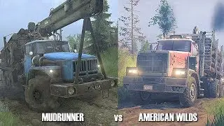 American Wilds vs Spintires mudrunner | New Vehicles & Gameplay | Full comparison