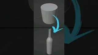 How to make Wine Bottle 3D model, Blender timelapse 3D modeling 