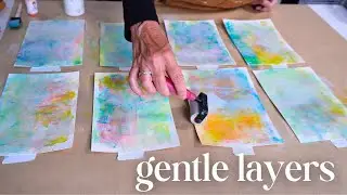 Gentle Layering in Mixed Media Art