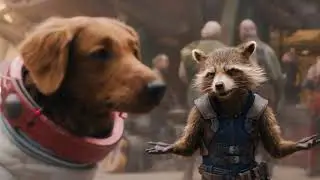 Rocket Raccoon and Cosmo SpaceDog - The Guardians of the Galaxy: Holiday