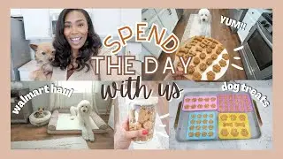 DAY IN THE LIFE WITH TWO DOGS | HOMEMADE DOG TREAT RECIPE// LoveLexyNicole